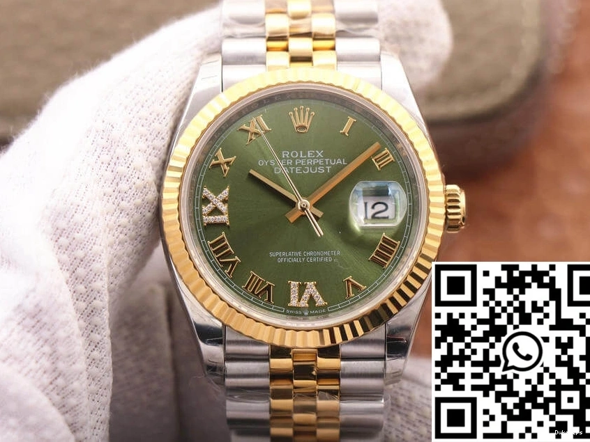 Green Olive Rolex Datejust Dial M126233-0025 Factory EW 0318